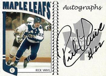 2004-05 In The Game Franchises Canadian - Autographs #A-RVA Rick Vaive Front