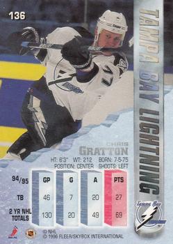 1995-96 Metal #136 Chris Gratton Back
