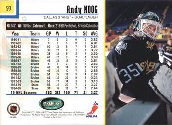 1995-96 Parkhurst International #59 Andy Moog Back
