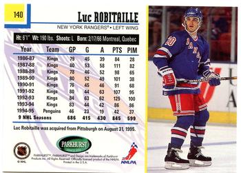 1995-96 Parkhurst International #140 Luc Robitaille Back