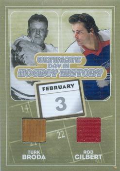 2004-05 In The Game Ultimate Memorabilia - Day In Hockey History #46 Turk Broda / Rod Gilbert Front