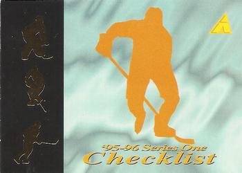 1995-96 Pinnacle #224 Checklist: 170-220 Front