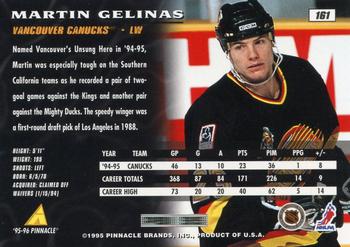 1995-96 Pinnacle #161 Martin Gelinas Back