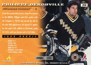 1995-96 Pinnacle #214 Philippe DeRouville Back