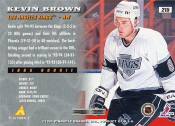 1995-96 Pinnacle #215 Kevin Brown Back