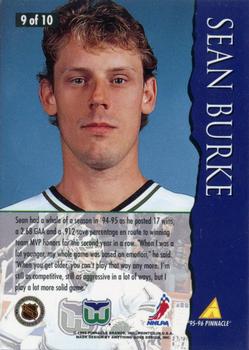1995-96 Pinnacle - Masks #9 Sean Burke Back