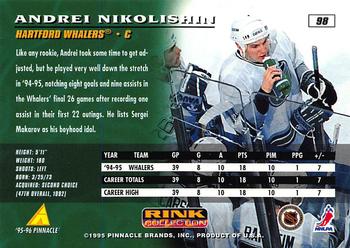 1995-96 Pinnacle - Rink Collection #98 Andrei Nikolishin Back