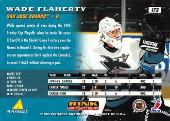 1995-96 Pinnacle - Rink Collection #173 Wade Flaherty Back