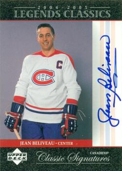 2004-05 Upper Deck Legends Classics - Classic Signatures #CS28 Jean Beliveau Front
