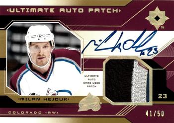 2004-05 Upper Deck Ultimate Collection - Patch Autographs #UPA-MH Milan Hejduk Front