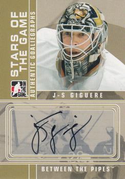 2008-09 In The Game Between The Pipes - Autographs #A-JSG Jean-Sebastien Giguere Front
