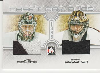 2008-09 In The Game Between The Pipes - Draft Day Duos #DDD-12 Jean-Sebastien Giguere / Brian Boucher  Front