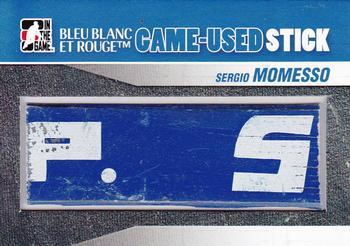 2008-09 In The Game Bleu Blanc et Rouge - Game Used-Stick #GUS-20 Sergio Momesso  Front