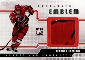 2008-09 In The Game Heroes and Prospects - Emblems #GUE-37 Jerome Samson  Front