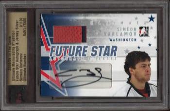 2008-09 In The Game Ultimate Memorabilia - Future Stars Jerseys Autographs #NNO Simeon Varlamov  Front