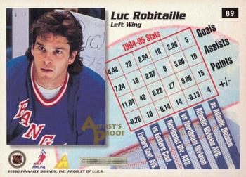 1995-96 Summit - Artist's Proofs #89 Luc Robitaille Back