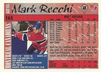 1995-96 Topps #165 Mark Recchi Back