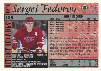 1995-96 Topps #185 Sergei Fedorov Back