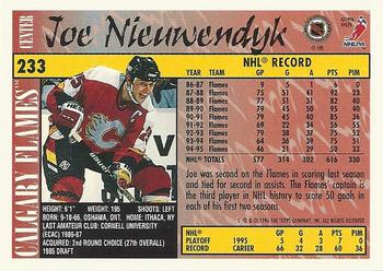 1995-96 Topps #233 Joe Nieuwendyk Back