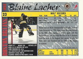 1995-96 Topps #23 Blaine Lacher Back