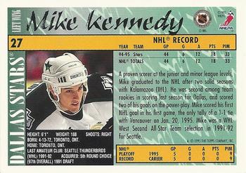 1995-96 Topps #27 Mike Kennedy Back