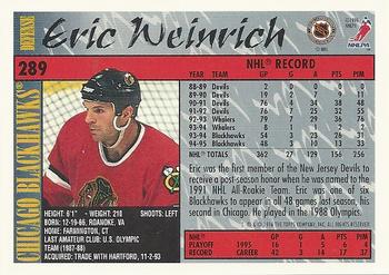 1995-96 Topps #289 Eric Weinrich Back