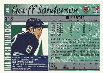 1995-96 Topps #318 Geoff Sanderson Back