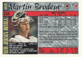 1995-96 Topps #325 Martin Brodeur Back