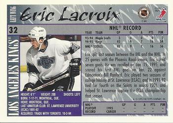 1995-96 Topps #32 Eric Lacroix Back