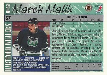 1995-96 Topps #57 Marek Malik Back
