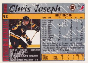 1995-96 Topps #93 Chris Joseph Back