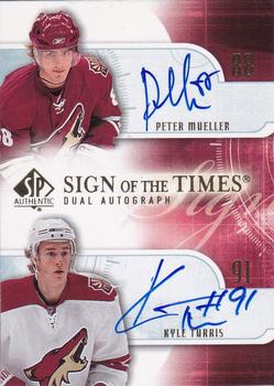 2008-09 SP Authentic - Sign of the Times Dual Autographs #ST2-PT Peter Mueller / Kyle Turris  Front