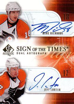 2008-09 SP Authentic - Sign of the Times Dual Autographs #ST2-RC Mike Richards / Jeff Carter  Front