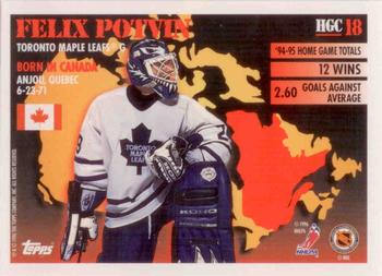 1995-96 Topps - Home Grown Canada #HGC18 Felix Potvin Back