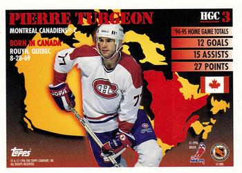 1995-96 Topps - Home Grown Canada #HGC3 Pierre Turgeon Back