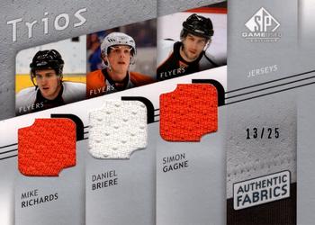 2008-09 SP Game Used - Authentic Fabrics Trios #AF3-GBR Mike Richards / Daniel Briere / Simon Gagne  Front