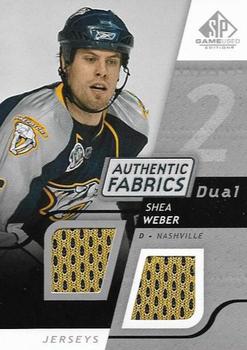2008-09 SP Game Used - Authentic Fabrics Dual #AF-WB Shea Weber  Front