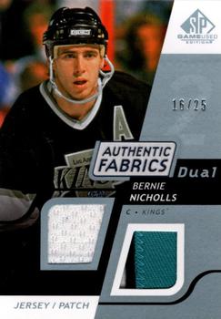 2008-09 SP Game Used - Authentic Fabrics Dual Platinum - Jersey Patch #AF-BN Bernie Nicholls  Front