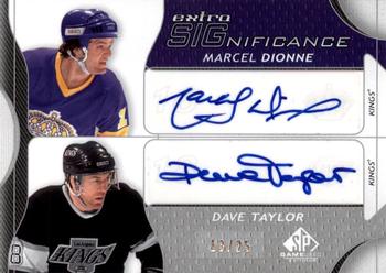 2008-09 SP Game Used - Extra SIGnificance #XSG-DT Marcel Dionne / Dave Taylor  Front