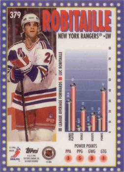 1995-96 Topps - Marquee Men Power Boosters #379 Luc Robitaille Back