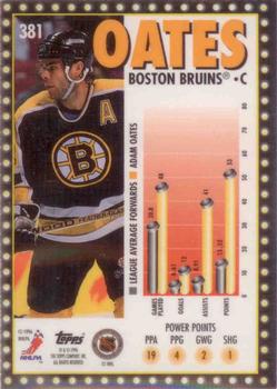 1995-96 Topps - Marquee Men Power Boosters #381 Adam Oates Back