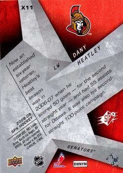 2008-09 SPx - SPxcitement #X11 Dany Heatley  Back