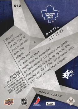 2008-09 SPx - SPxcitement #X12 Darryl Sittler  Back