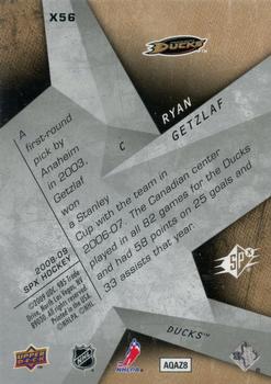2008-09 SPx - SPxcitement #X56 Ryan Getzlaf  Back