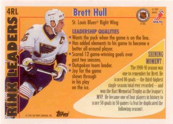 1995-96 Topps - Rink Leaders #4RL Brett Hull Back
