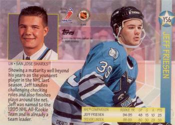 1995-96 Topps - Young Stars #YS6 Jeff Friesen Back
