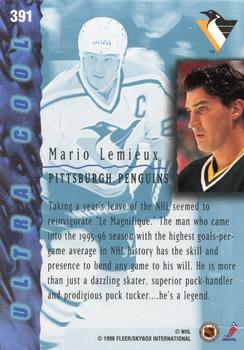 1995-96 Ultra #391 Mario Lemieux Back