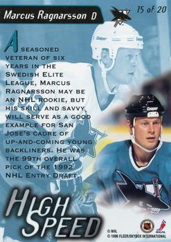 1995-96 Ultra - High Speed #15 Marcus Ragnarsson Back