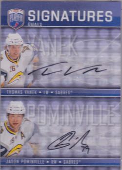 2008-09 Upper Deck Be a Player - Signatures Dual #S2-PV Jason Pominville / Thomas Vanek Front
