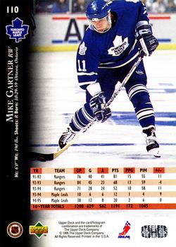 1995-96 Upper Deck #110 Mike Gartner Back